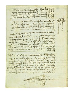 Códice sobre el vuelo de los pájaros, Folio 2 verso de Leonardo da Vinci